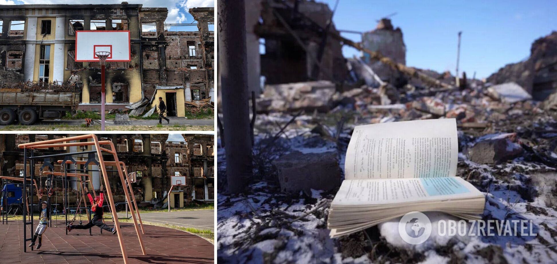 'Вместо последнего звонка – звук сирены': Зеленский показал фото разрушенных оккупантами школ в Украине