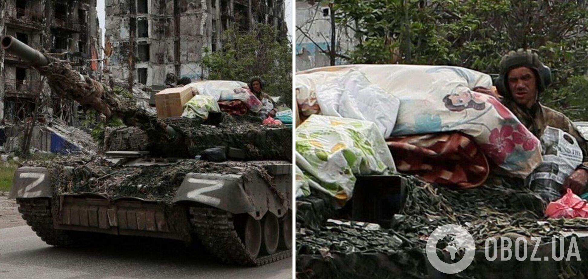 Українська біженка впізнала речі зі свого будинку на фото з російським танком