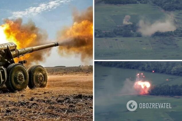 Українські артилеристи поділилися кадрами 'полювання' на БТР ворога
