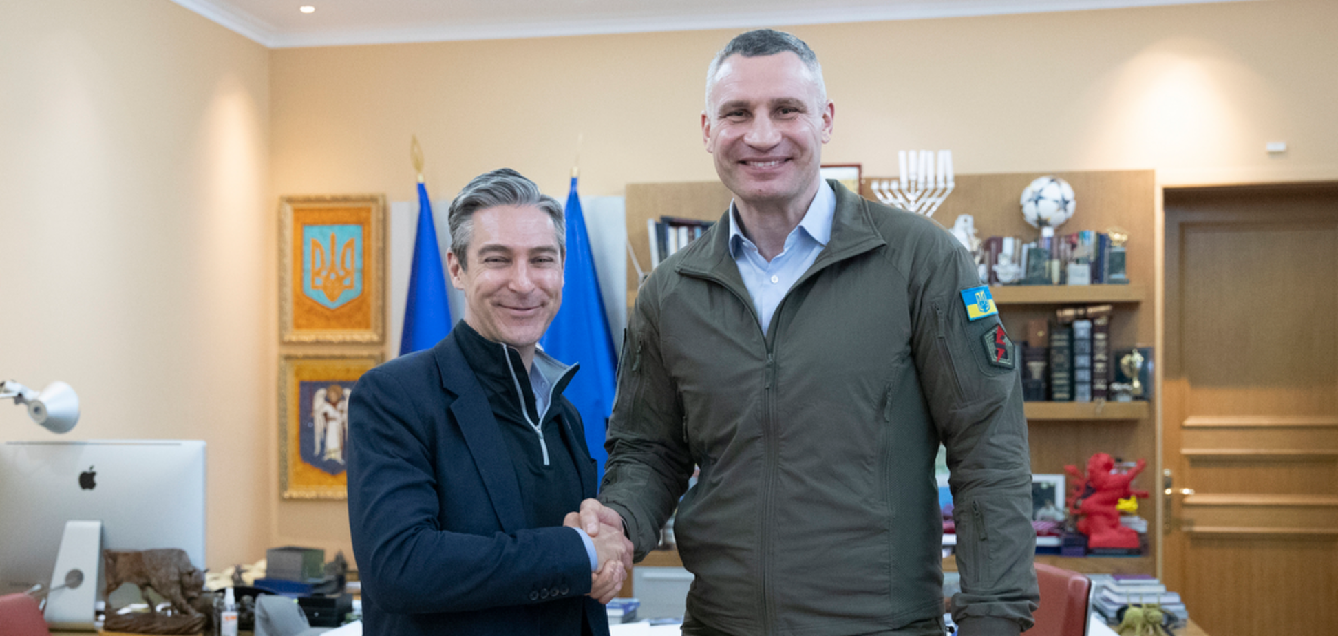 Президент американського Національного фонду за демократію прибув до Києва, щоб допомогти Україні, — Кличко про зустріч із Деймоном Вілсоном