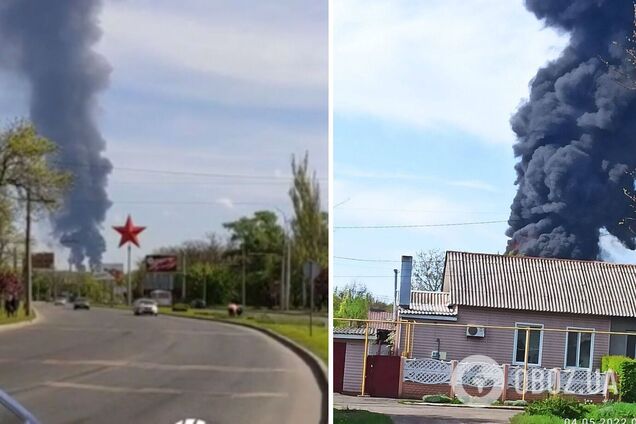 В Макеевке прогремел взрыв на нефтебазе: начался пожар. Фото и видео