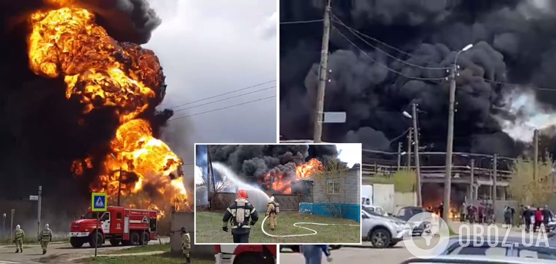 У Нижньогородській області РФ спалахнула цистерна: піднявся стовп вогню та диму. Відео