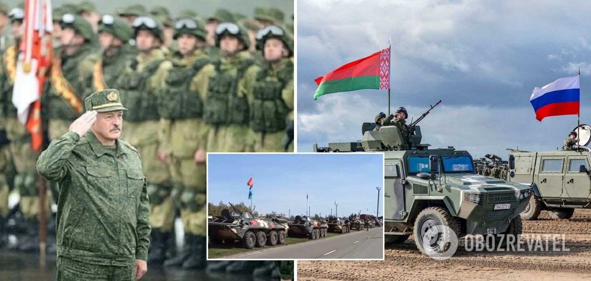 В Беларуси зафиксировали перемещение военной техники, маркированной красными квадратами. Видео