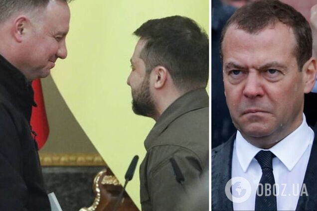 Медведєв видав, що Польща оголосила поділ України: Подоляк пожартував про 'дух Жириновського'