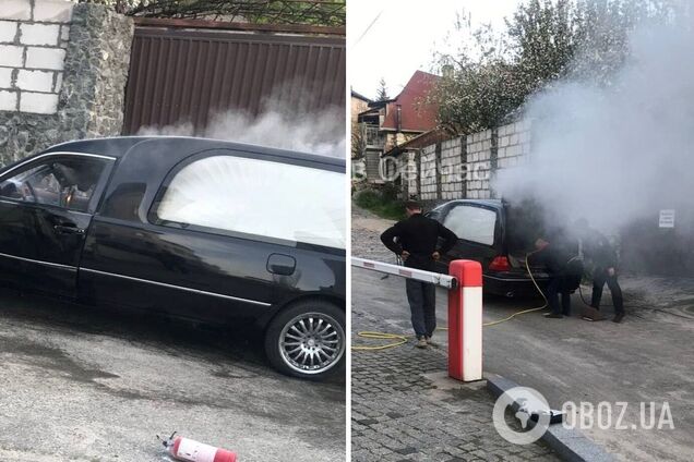 Машину загасили за допомогою вогнегасників