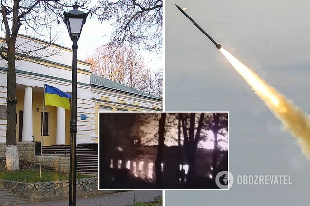 Оккупанты уничтожили Национальный музей Григория Сковороды: после ракетного удара там начался пожар. Видео