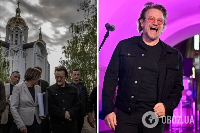 Лідер U2 Боно відвідав напівзруйновану Бучу після концерту в київському метро