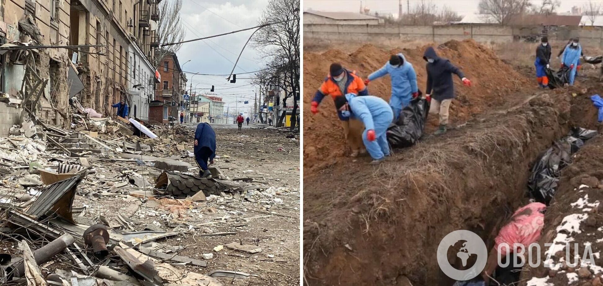 В братских могилах в Мариуполе могли похоронить до 10 тыс. мирных жителей – 'Азов'