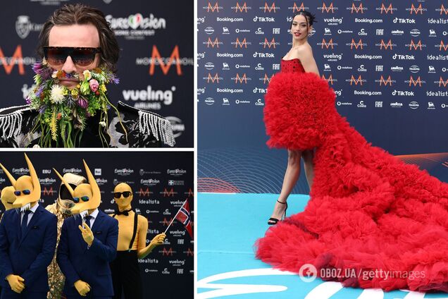 Королевский шлейф, цветочная борода и маски волков: как выглядели самые эпатажные образы на церемонии открытия Евровидения-2022