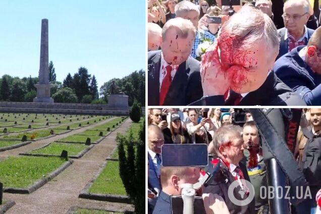 На кладбище советских солдат российского посла в Польше облили краской