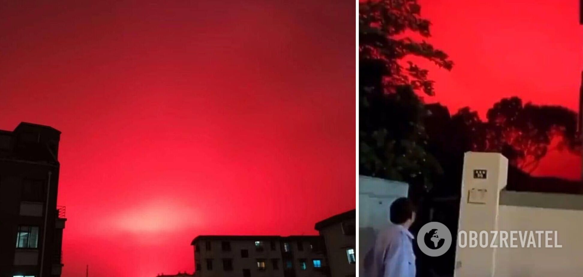 У Китаї небо забарвилося у криваво-червоний колір. Фото та відео 'Армагеддону'
