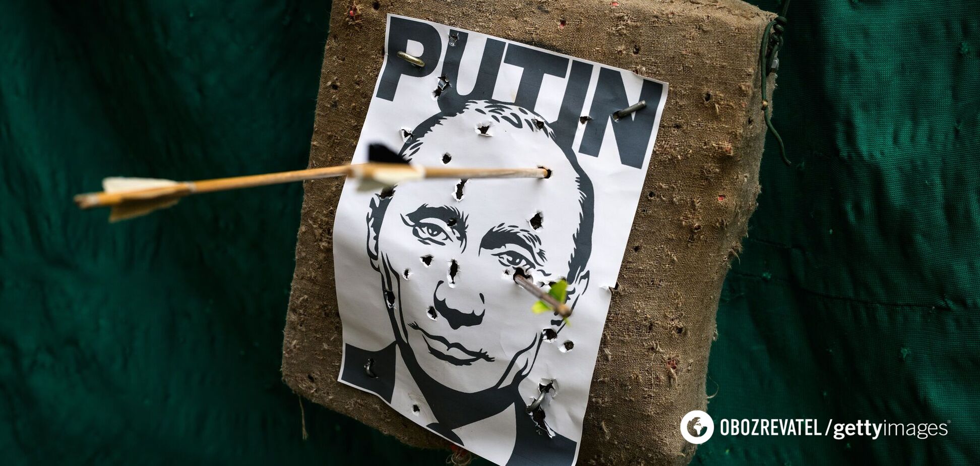В сети показали гроб для Путина и его портрет с черной лентой