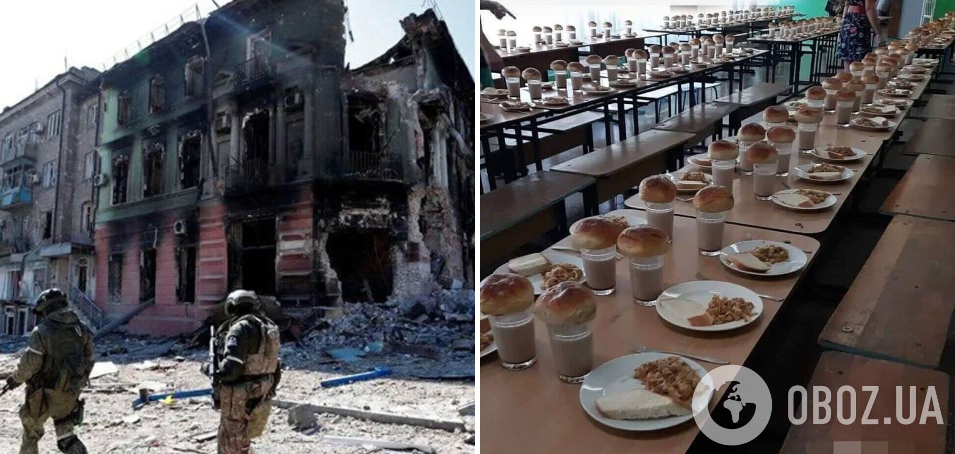 В Мариуполе оккупанты устроили 'показуху' с питанием школьников