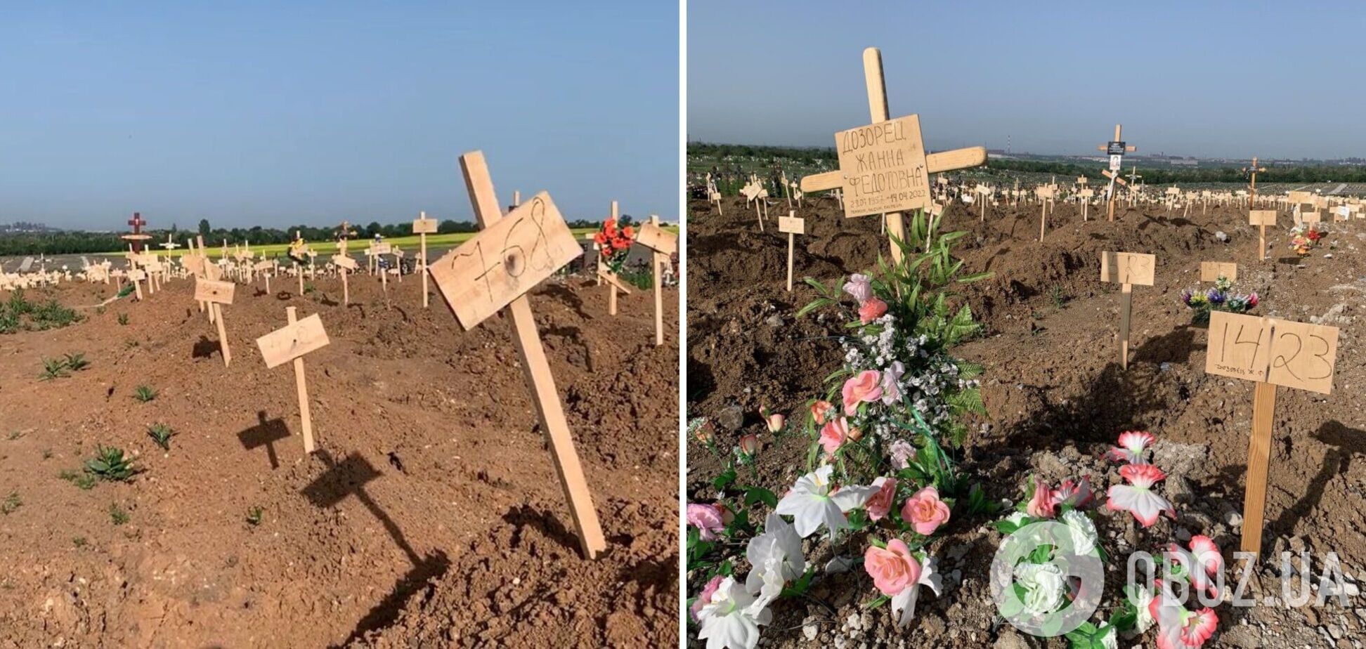 'Тысячи свежих могил, на многих нет имен, только цифры': в сети появилось свежее видео из Мариуполя