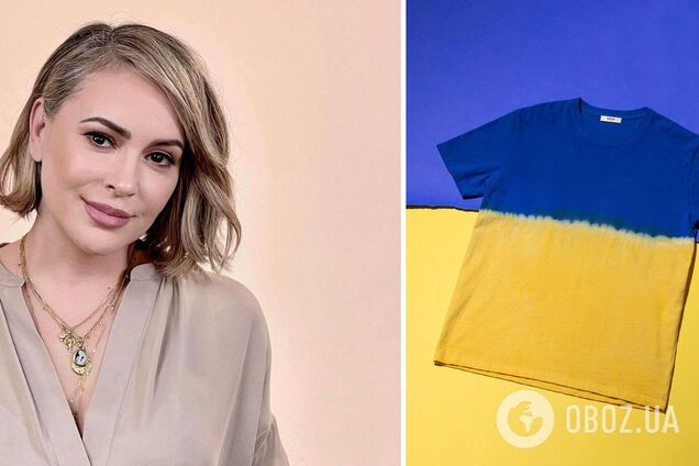 Алисса Милано надела сине-желтую футболку в поддержку Украины: актрису атаковали боты