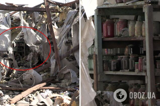 Не лише півник із Бородянки: на Миколаївщині у зруйнованому окупантами будинку вціліли банки із консервацією. Фото