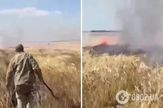 Окупанти обстрілюють українські поля запальними снарядами. Відео