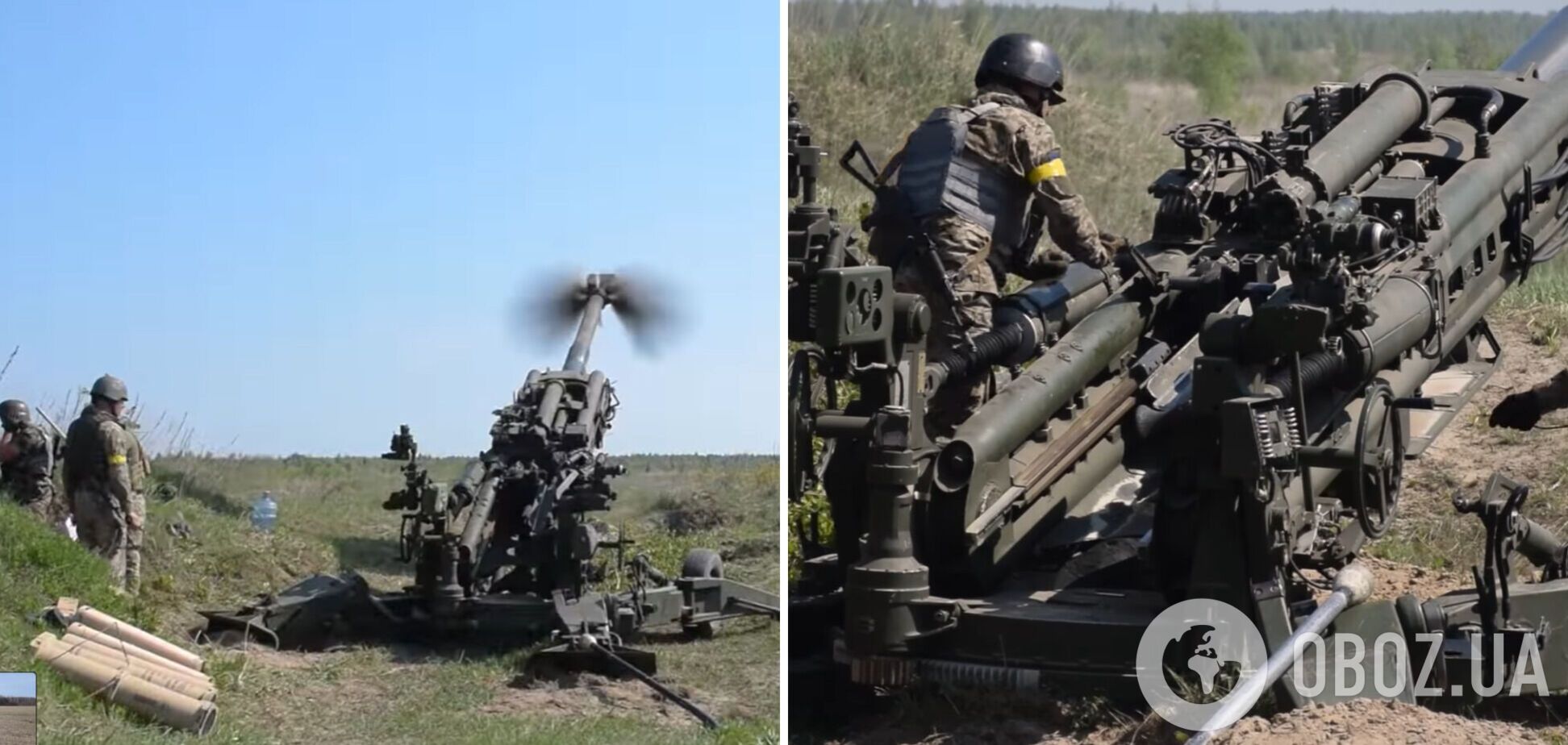 Українські артилеристи показали відео роботи американських гаубиць М777 по окупантах