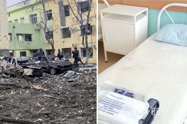 Окупанти в Маріуполі 'відкрили' дитяче відділення лікарні поряд із розбомбленим пологовим: постіль вкрали в УЗ. Фото