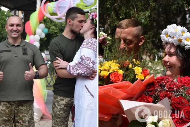 Дві пари військовослужбовців одружилися на передовій на Трійцю
