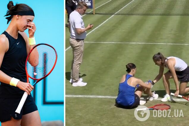 Російська тенісистка допомогла українці, коли вона впала на корт і зі сльозами на очах схопилася за ногу