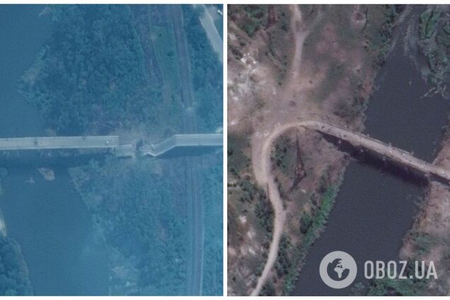 У Maxar показали супутникові фото зруйнованих окупантами мостів на Луганщині