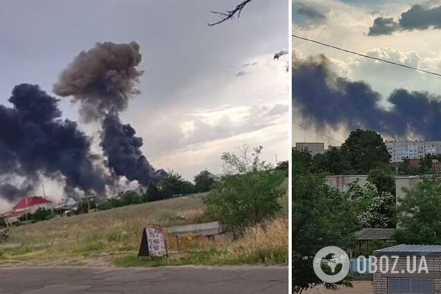В оккупированной Новой Каховке взорвали склад боеприпасов оккупантов. Фото и видео