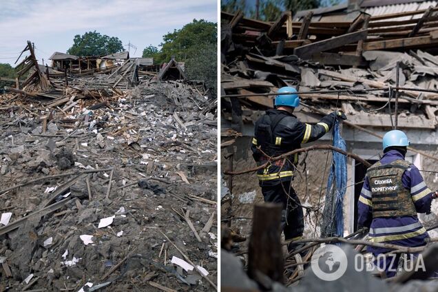 Одна людина загинула, повністю зруйновані три будинки: фото наслідків нічного ракетного авіаудару по Донеччині