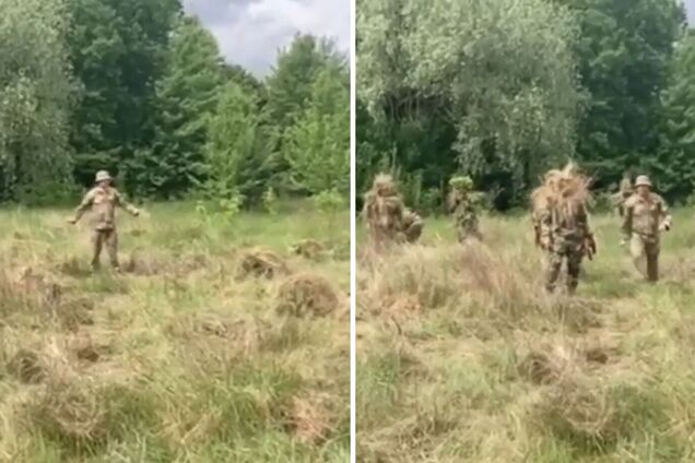 Украинские бойцы показали чудеса маскировки