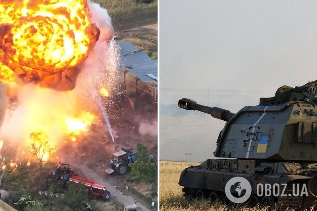 Украинские артиллеристы сделали из вражеской БМП фейерверк: яркое видео