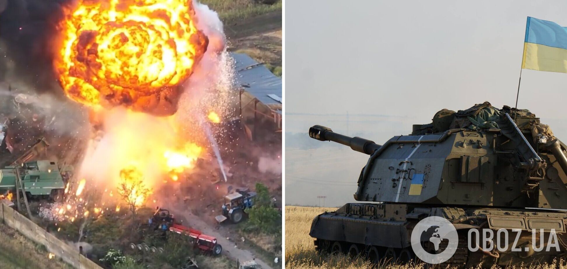 Украинские артиллеристы сделали из вражеской БМП фейерверк: яркое видео