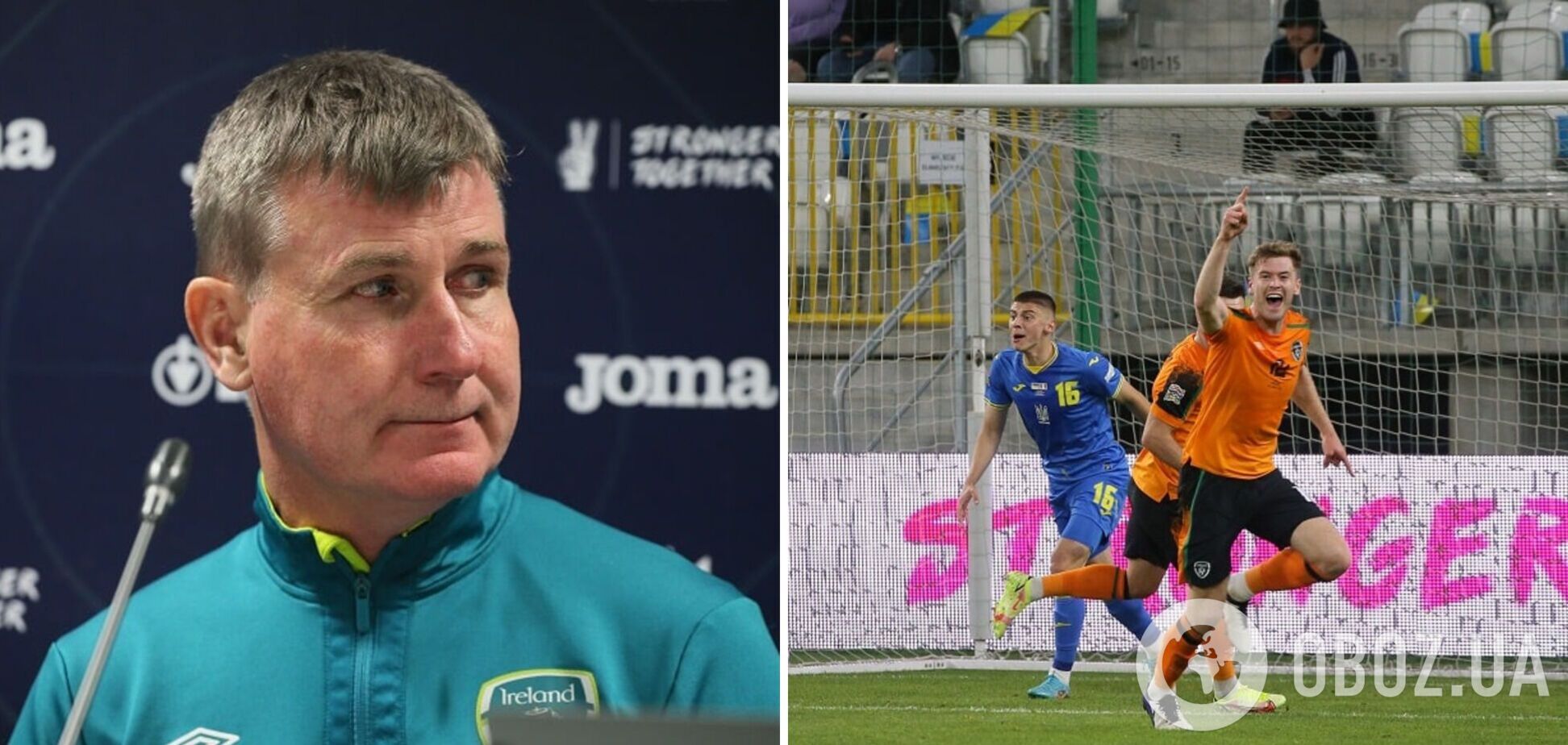 'Не должно быть': тренер Ирландии заявил о разочаровании от матча с Украиной