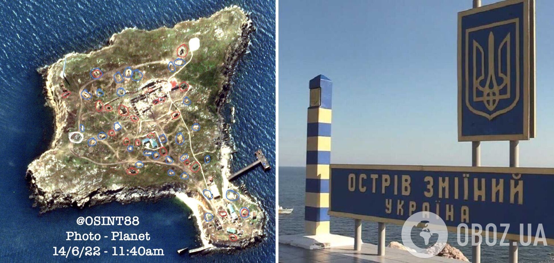 Окупанти продовжують будувати нові укріплення на острові Зміїний: з'явилося супутникове фото