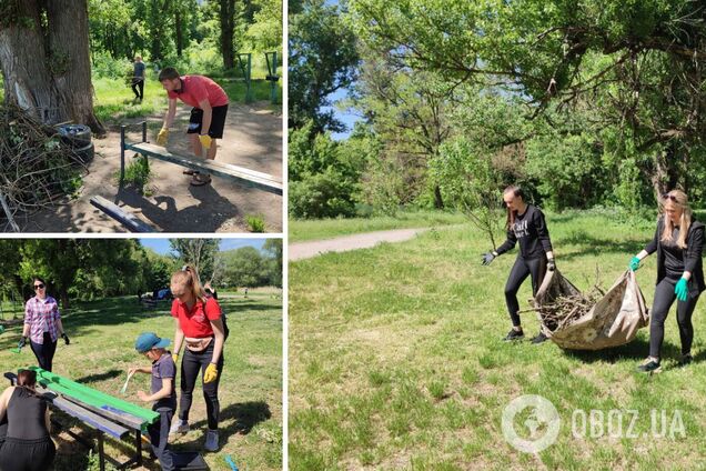 У Кропивницькому переселенці влаштували прибирання на пляжі, щоб подякувати місту за гостинність