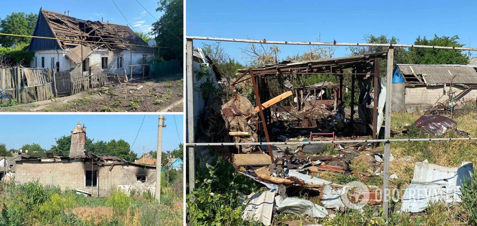 Под огонь оккупантов попали дома мирных жителей Гуляйполя, повреждены линии электропередач. Фото