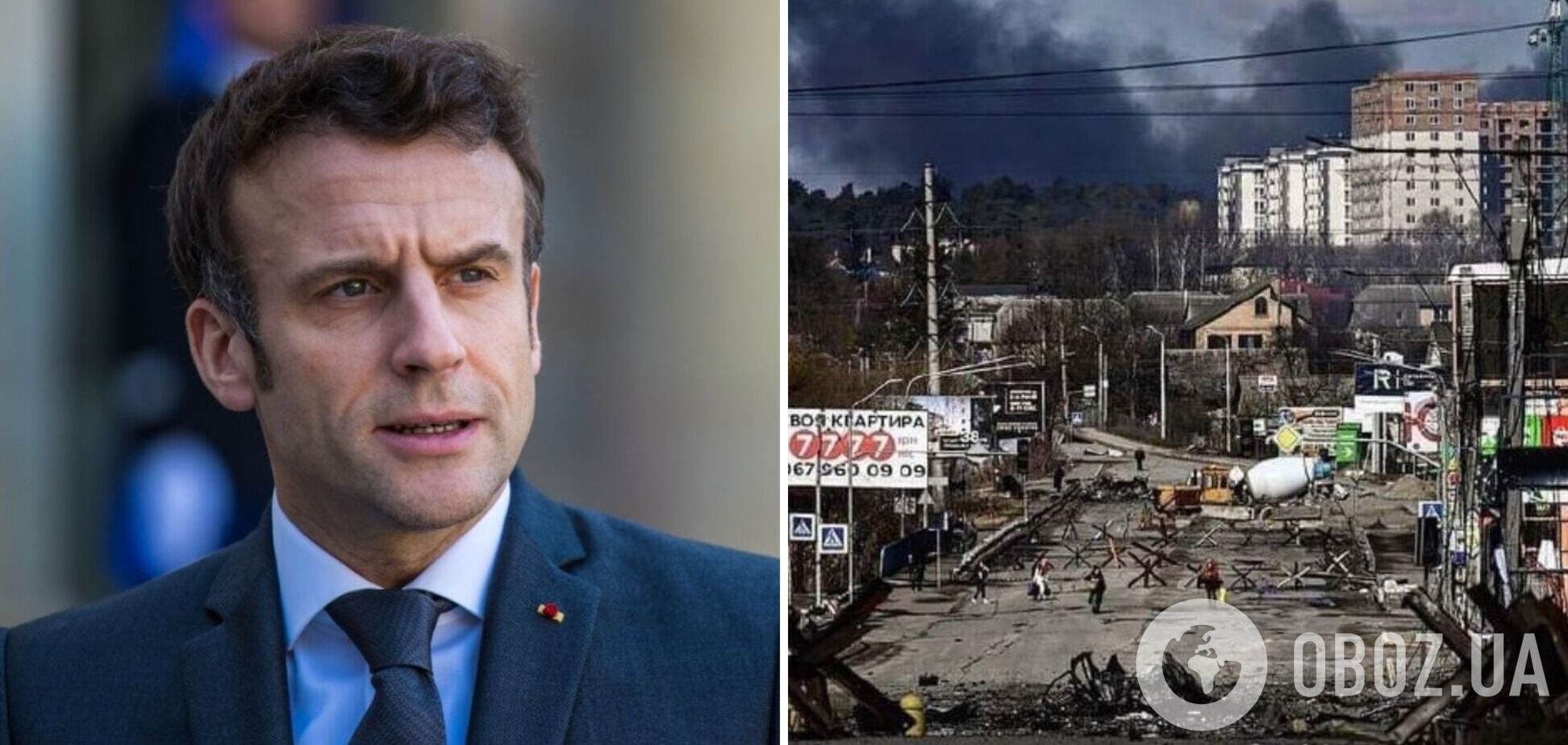 'Это клеймо варварства': Макрон высказался об увиденном в Ирпене, где орудовали оккупанты