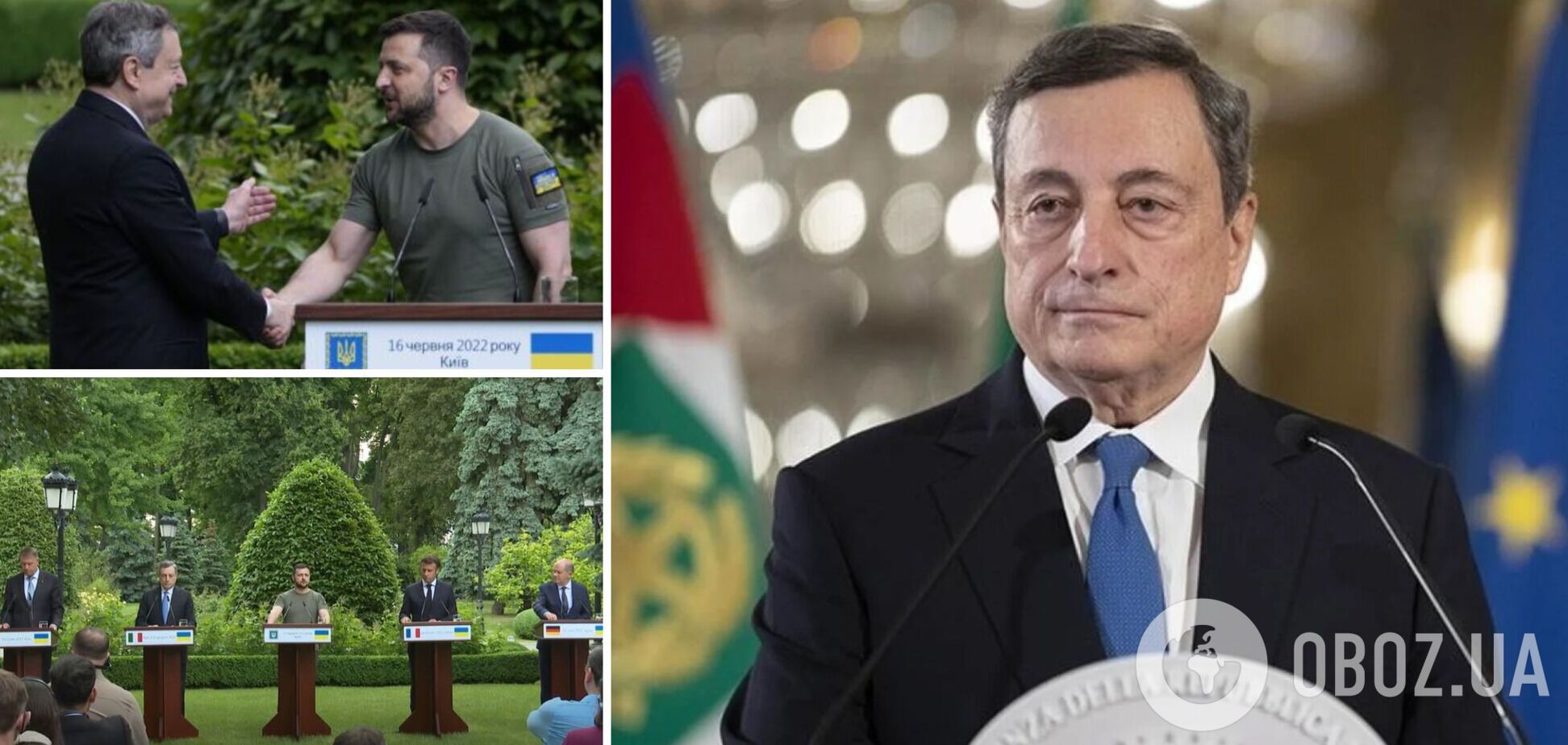 Прем'єр Італії Драгі: мир має бути на умовах України
