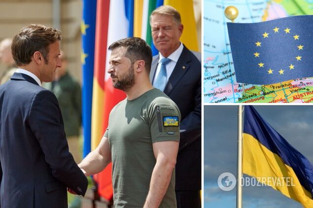 Макрон поддержал получение Украиной статуса кандидата в ЕС