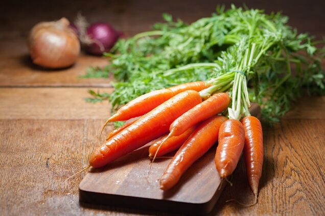 Сваренная морковь