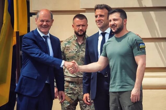 Макрон, Шольц, Драгі та Йоганніс прибули до Києва: пройшли переговори із Зеленським. Фото