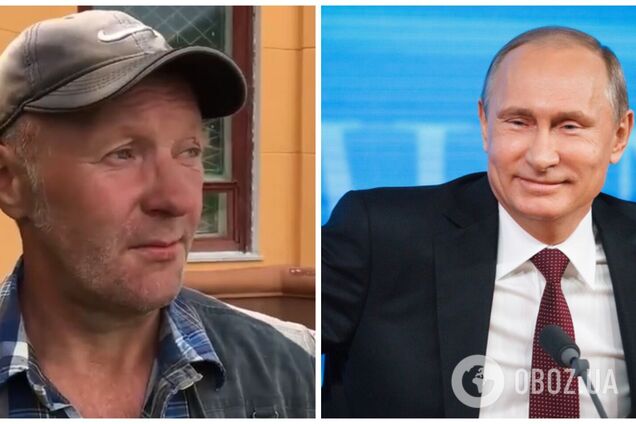 У Росії чоловік розхвалив Путіна журналістам за покращення життя, а потім попросив у них грошей на їжу. Відео