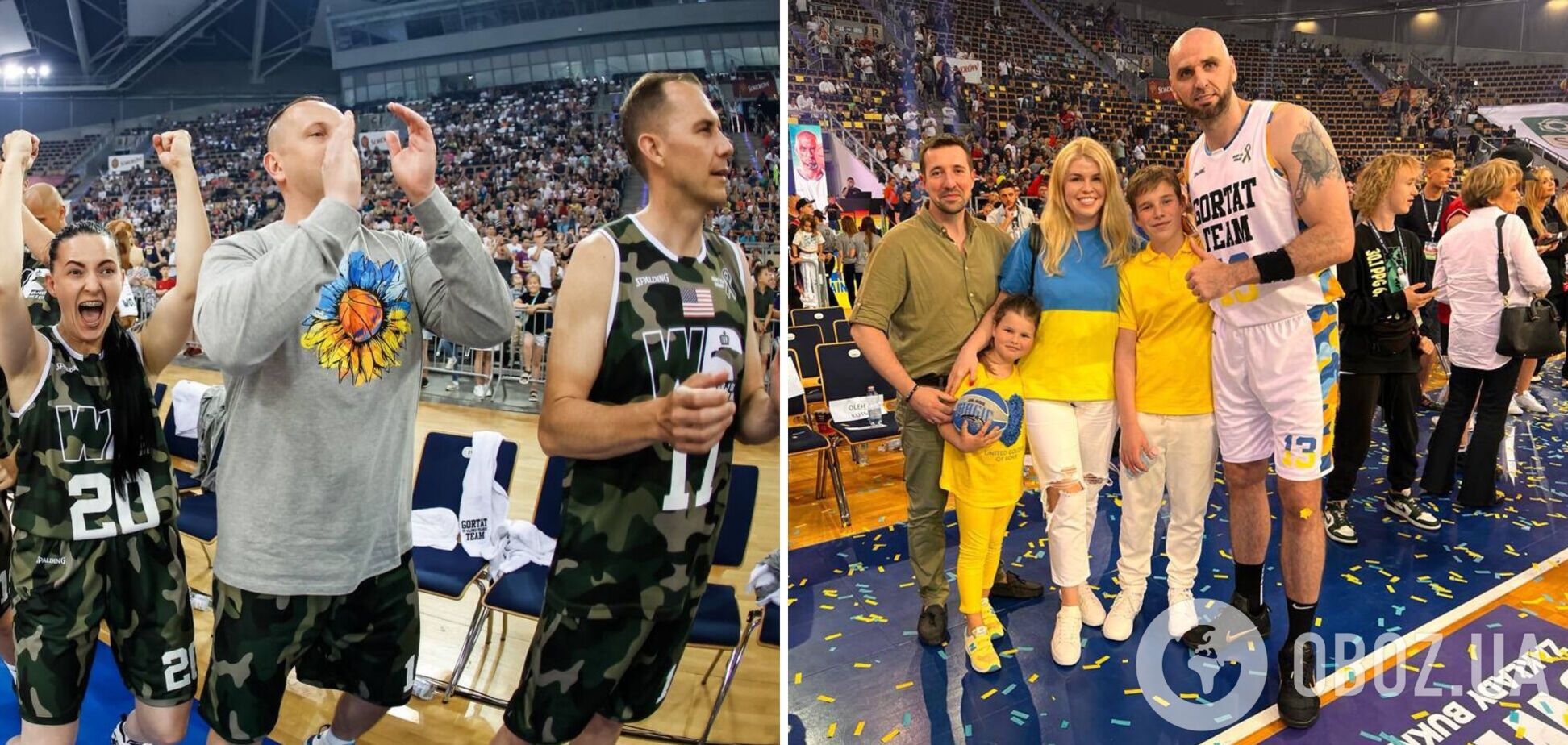 'Играем за Украину!' В Польше прошел благотворительный баскетбольный матч