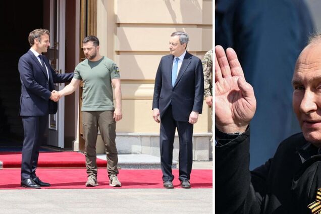 Макрон, Шольц и Драги в Киеве призвали Зеленского к переговорам с Путиным