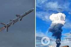 Войска РФ ударили ракетами по нефтебазе на Днепропетровщине, начался мощный пожар. Фото