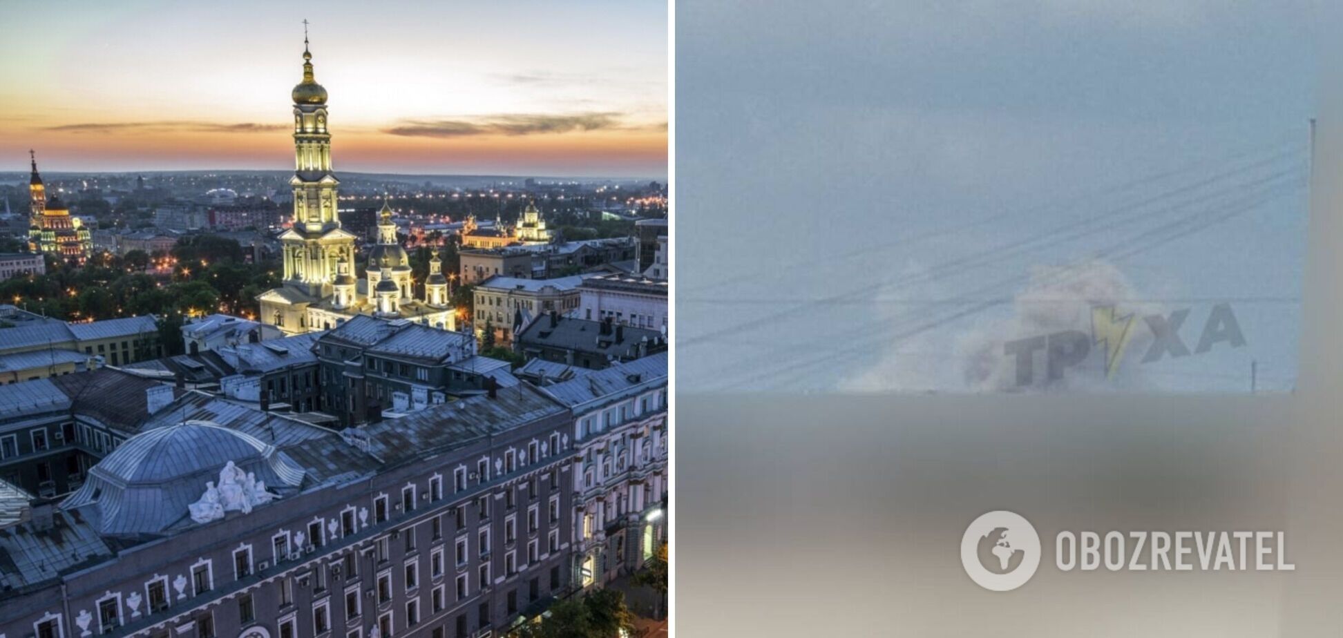 Очевидцы сообщили о сильном 'прилете' в Харькове: после взрыва вспыхнул пожар