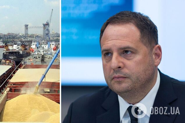 Єрмак заявив, що в портах заблоковано 39 суден під прапорами 14 країн світу