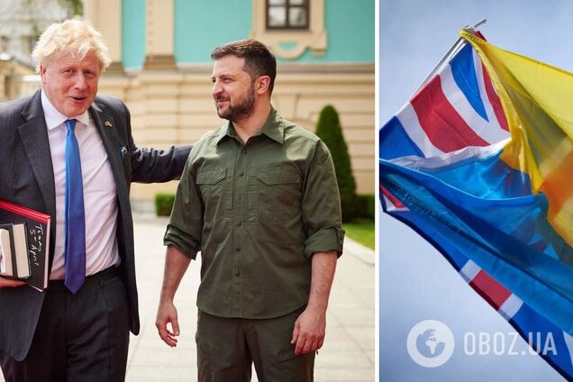 Борис Джонсон и Владимир Зеленский