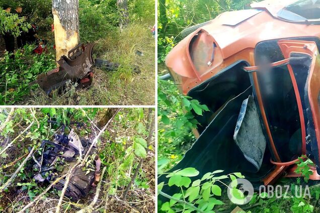 Легковик на швидкості протаранив дерево