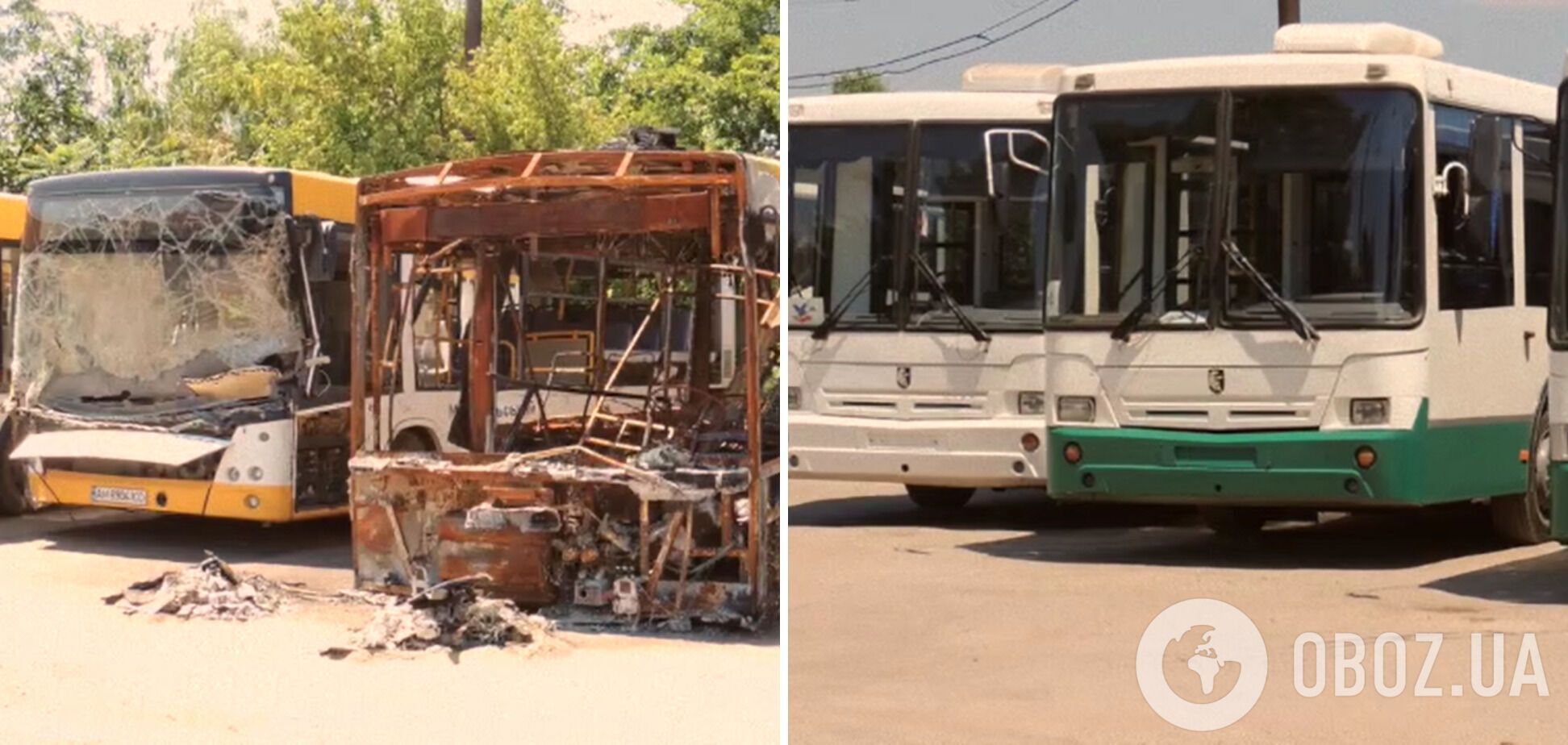 Російські окупанти подарували Маріуполю 10 вживаних автобусів замість зруйнованих ними 130 нових