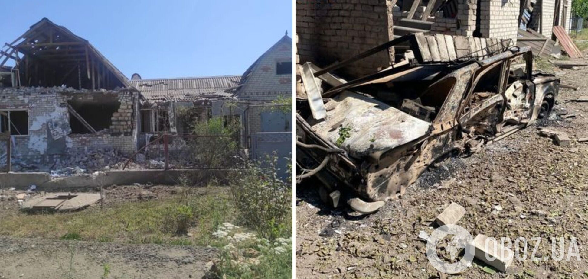 Від ворожого снаряда на Херсонщині загинув мирний житель: з'явились фото наслідків удару